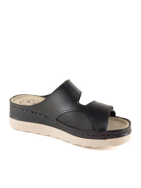 Anatomic Women's Summer Platforms In Slipper Style Black