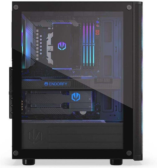 Adax DRACO AURA Гейминг Настолен Компютър (Ryzen 7-5700X/16GB DDR4/1.0TB SSD/Radeon RX 7600/W11 Home)