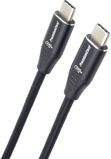 PremiumCord Cablu USB-C tată - USB-C 240W Negru 1.5m
