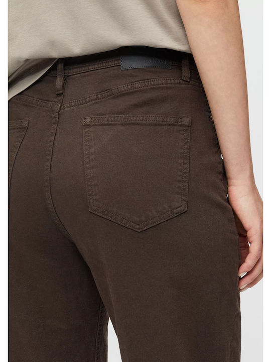 High Rise Women's Jeans Pants Brown