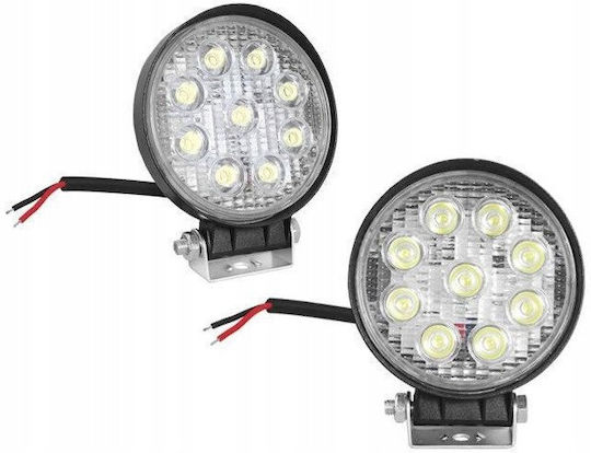 Runder Autoscheinwerfer Arbeitslampe 9 LED 27W Flut Off Road
