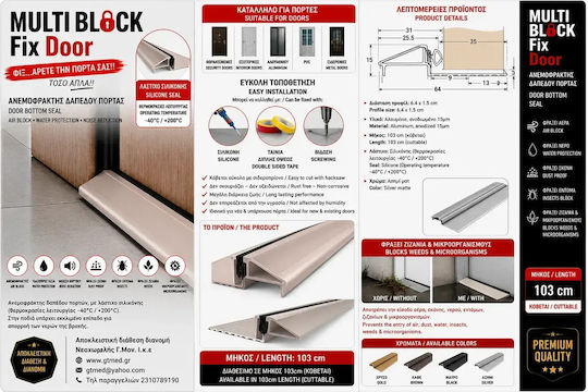 Multi Block Draft Stopper Door in Black Color