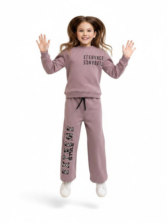 Kids Sweatpants Set Pink