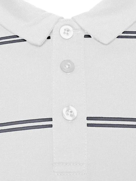 Men's Short Sleeve Polo Blouse White