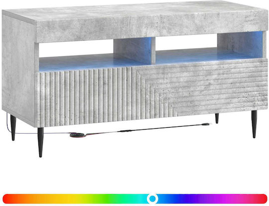 Dulap pentru Televizor cu Iluminare LED Gri Beton L81xA35xÎ43cm