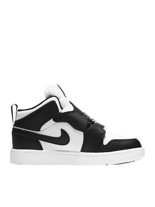 Air Sky 1 Adidași Copii Inalți cu Închidere Hoop & Loop Negri