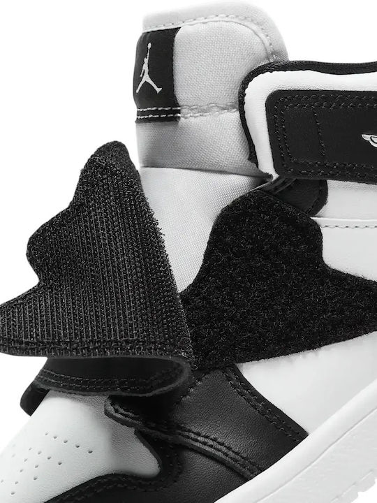 Air Sky 1 Adidași Copii Inalți cu Închidere Hoop & Loop Negri