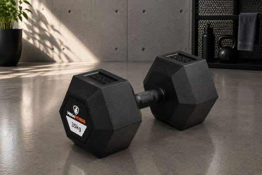 MegaFitness Haltere Hexagonale Din Cauciuc 1 x 35kg