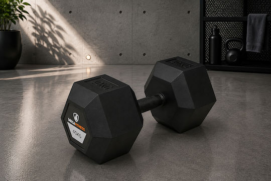 MegaFitness 97117 Βαράκι Εξάγωνο Λαστιχένιο 1 x 40kg