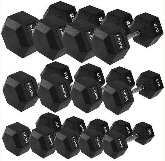 Hex Pro Black 18 Kg Dumbbell Hms