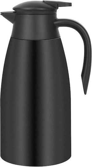 Pahar termos din oțel inoxidabil 2 l Silver/black cu mâner