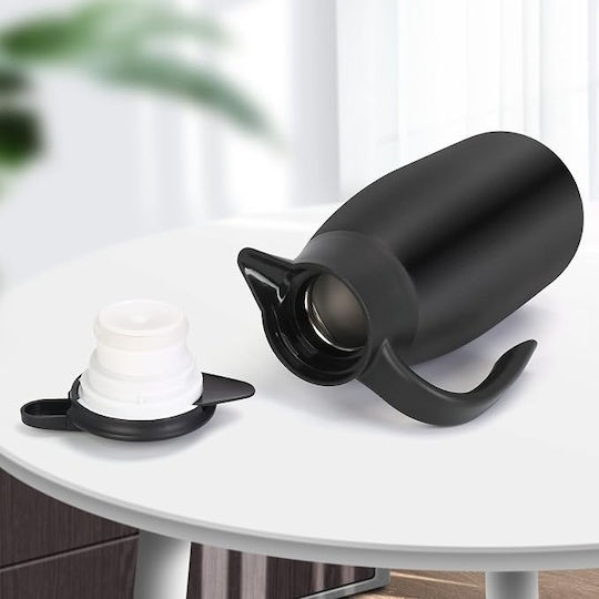 Pahar termos din oțel inoxidabil 2 l Silver/black cu mâner