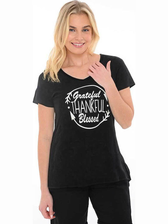 Damen Oversized T-Shirt Schwarz