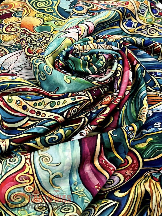 Women's Silk Multicolour Shawl