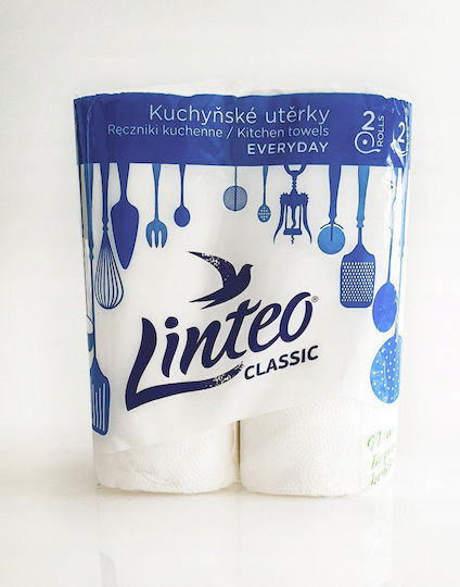 Linteo Кухненска Хартия 2 Рола 2 Опаковки (196гр/Ролка)