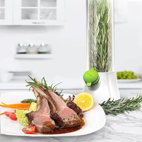 Suport Pentru Menținerea Prospătății Plantelor În Frigider Recipient Cu Capac Transparent Sistem De Hidratare Pentru Menținerea Prospătății Plantelor Design Modern Pentru Bucătărie Reutilizabil Ușor De Utilizat 27x13 Cm Verde Pristyle