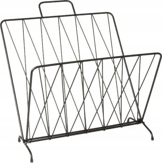 Enix Enix Magazinständer Metallisch Schwarz 40x26.5x45cm