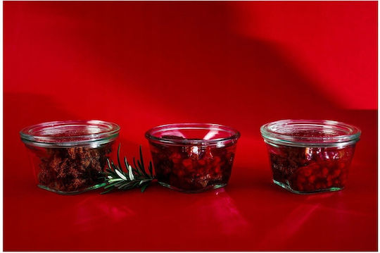 Weck Set 1 Piece / 6 Pieces General Use Glass Jars with Lid 6x6cm 1 Piece / 6 Pieces