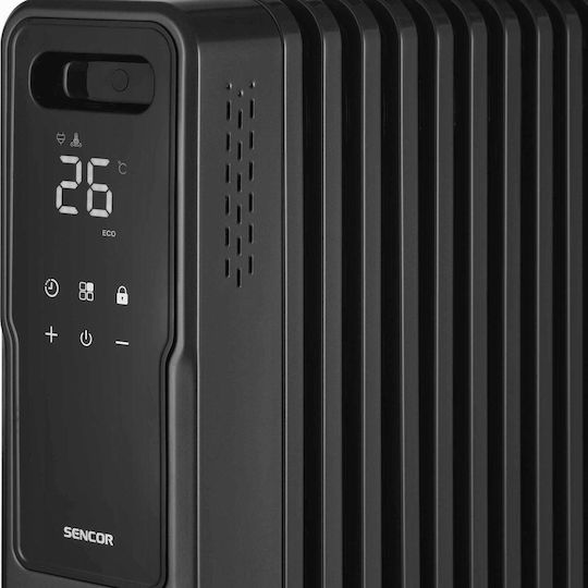 Sencor Конвектор Подов 2400W с Електронен Термостат 66x24.5cm Черен