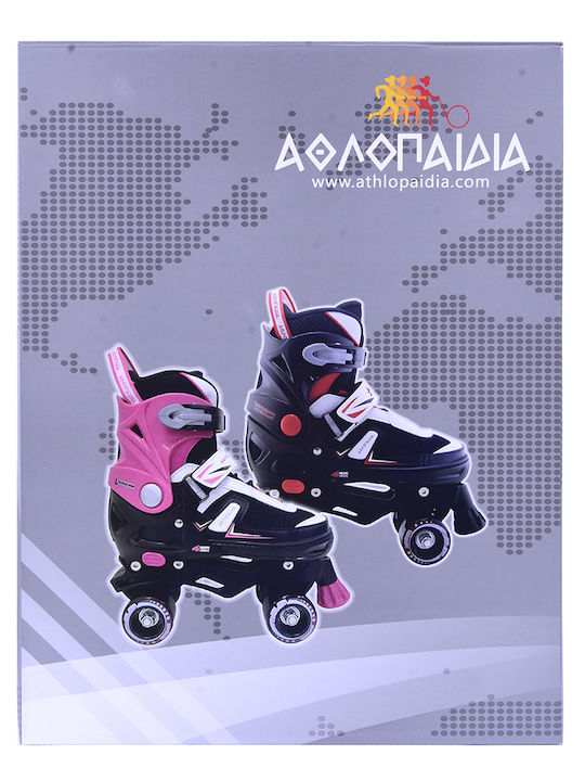 Athlopaidia Inline Регулируеми Ролери Фуксия Детски