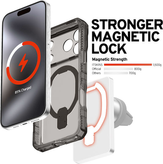 Itskins Supreme R Frost Stand With Magsafe Smoke Case iPhone 18 Pro Max/17 Pro Max