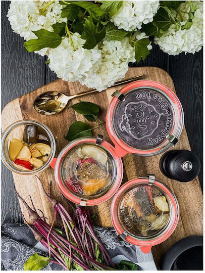 Weck Set of 12 General Use Transparent Glass Jars with Lid 50ml 12 Pieces