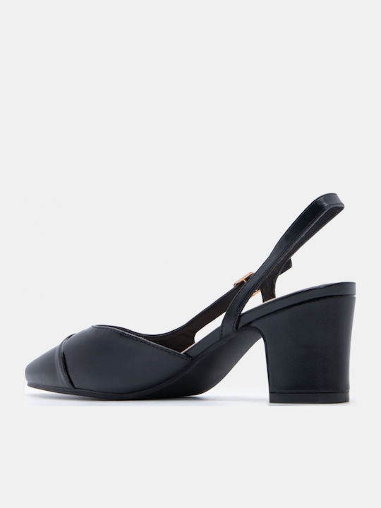 Pointed Toe Heels With Medium Heel Black