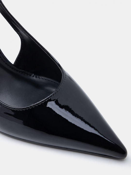 Spitze Zehen Pumps mit Riemen & Hochhackige Schwarze