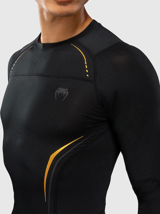 Venum Men's Long Sleeve Shirt VENUM-06389-126 for Jiu-Jitsu / MMA Black