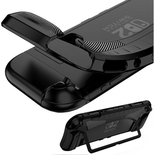 Strado Hülle Nintendo Switch 2 2025 Leichte Gaming Verbessert Griff Schwarz Schutzständer