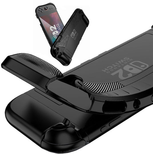 Strado Hülle Nintendo Switch 2 2025 Leichte Gaming Verbessert Griff Schwarz Schutzständer