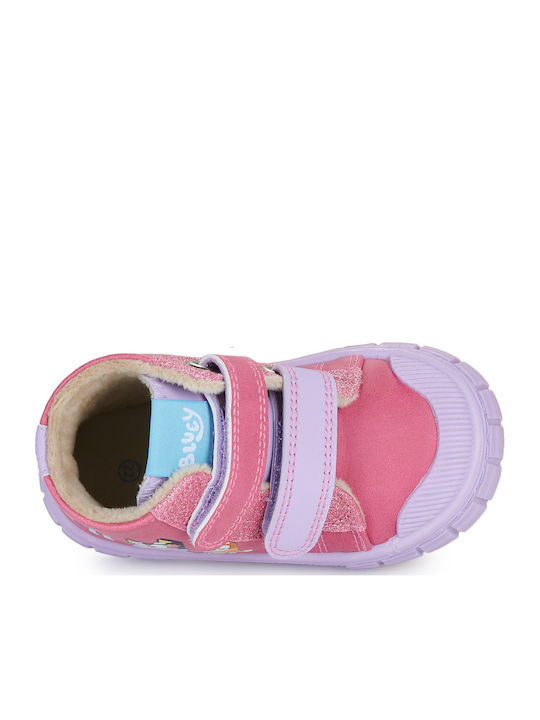 Детски Sneakers High Боси с Велкро Розови