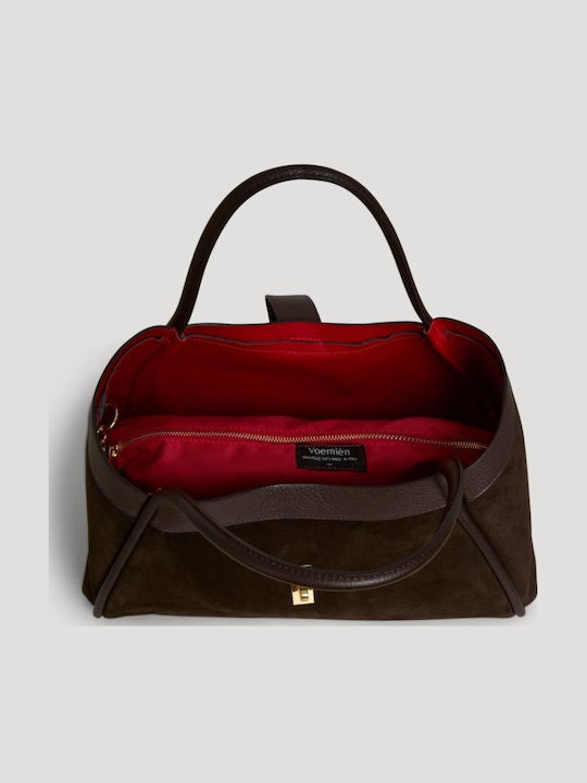 Leather Women's Shoulder Bag Suede Brown