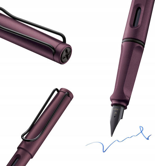 Lamy Safari Fountain Pen Purple Plastic with Purple Ink
