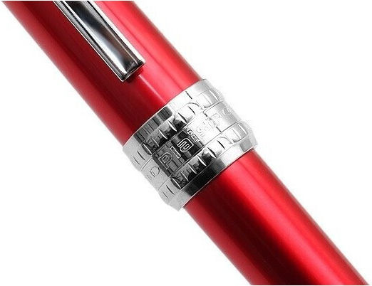 Platinum Plaisir Fountain Pen Medium Red Aluminum With Red Ink