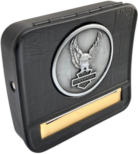 Kalliopi Silver Zigarettenschachtel Drehmaschine Metallische Schwarz Farbe Design Adler 8x9cm 47302-010-8