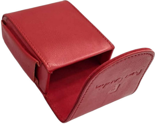 Pierre Cardin Кожена Табакерка Калъф За Пакет Цигари Червена 99405-203