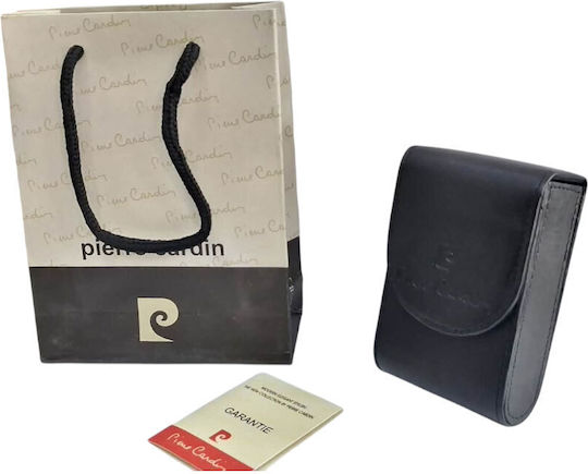 Pierre Cardin Leder Zigarettenschachtel Packungshülle Schwarz 99405