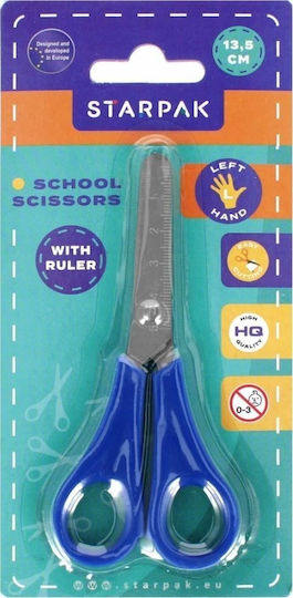Starpak Scissors For Left-Handers 13cm With Metallic Blue Blade 1 Piece