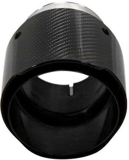 Poujoulat Kaminrohr Abschluss Exaustion 89mm Eingang 67mm Carbon Glanz