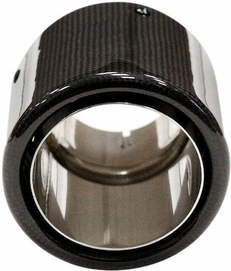 Poujoulat Kaminrohr Abschluss Exaustion 89mm Eingang 67mm Carbon Glanz
