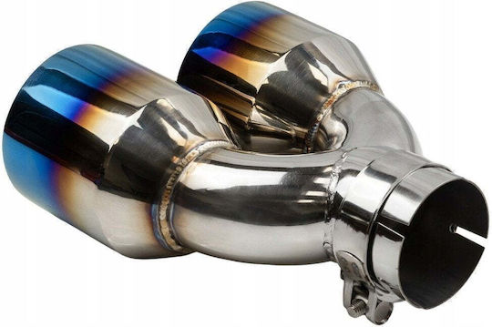 Poujoulat Kaminrohr Auslass Typ: 37 89mmx2 Eingang 76mm Poliert Burn Set
