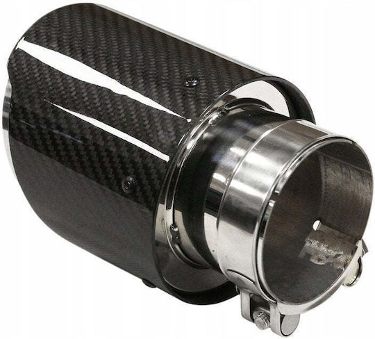 Poujoulat Kaminrohr Abschluss Exaustion 89mm Eingang 67mm Carbon Glanz
