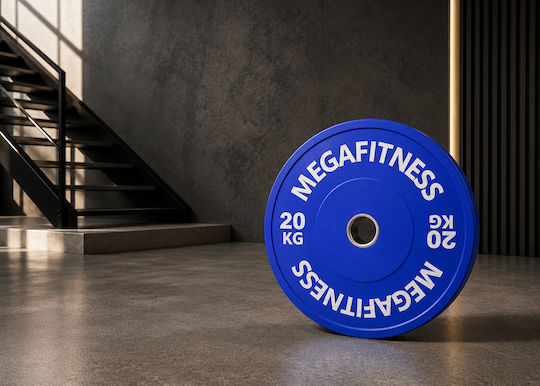 MegaFitness Бъмпер Диск Бъмпер Олимпийски Тип Каучуков 1 x 20кг Ф50мм