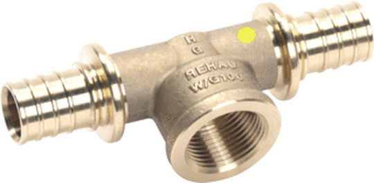 Rehau Pipe Tee Connection Brass 32mm