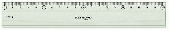 Keyroad Plastic Transparent Ruler 20cm