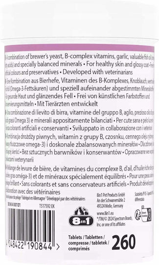 8in1 Multivitamine Für Hunde in Tabletten Für Haut & Haar