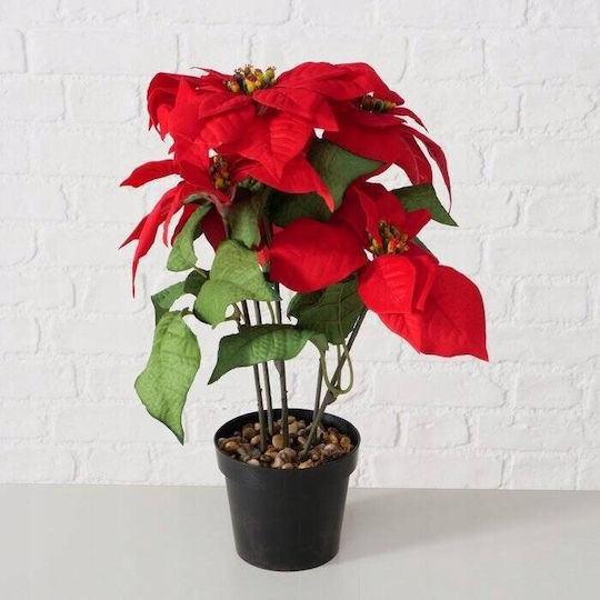 Boltze Weihnachtskranz Dekoratives Kunststoff Blume Länge 40cm Rote