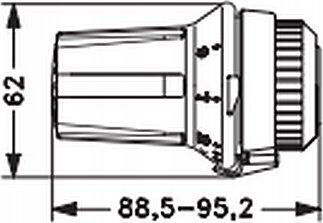 Danfoss Set of 2 Thermostatic Head Rae Valve Rlv-ks 1/2" Angle