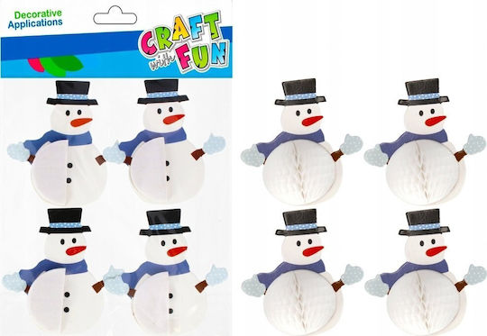 Craft Fun Weihnachtsaufkleber Schneemänner 4 Stück Cf 12/144